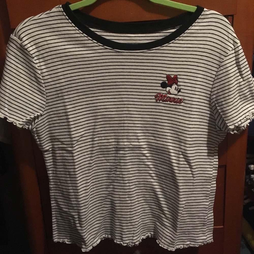 Minnie Mouse striped ringer tee